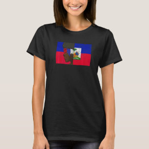 Haiti Haitianische Liebesflagge Stolz Mädchen Prin T-Shirt