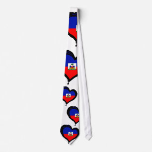 Haiti-Herz-Flagge Krawatte