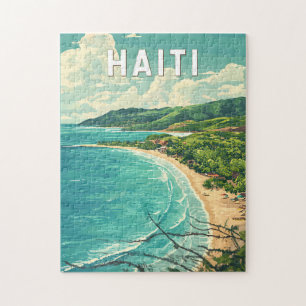 Haiti Illustration Travel Art Vintag