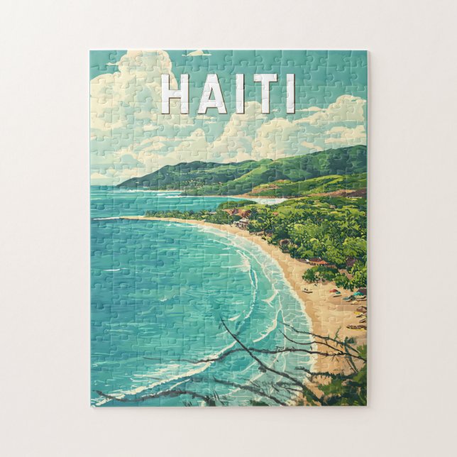 Haiti Illustration Travel Art Vintag (Vertikal)
