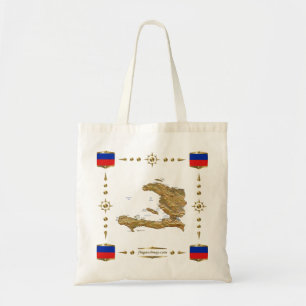 Haiti-Karte + Flaggen-Tasche Tragetasche