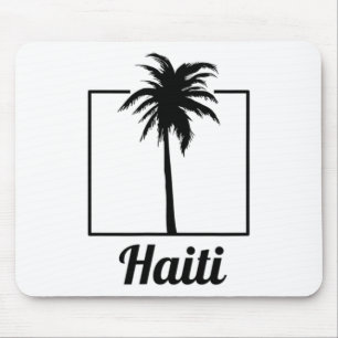 Haiti Palmenbaum Vintage Reiseandenken Mousepad