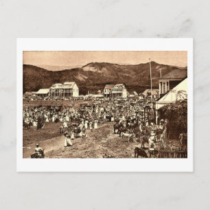 Haïti, Port au Prince Marché Carte postale Vintage