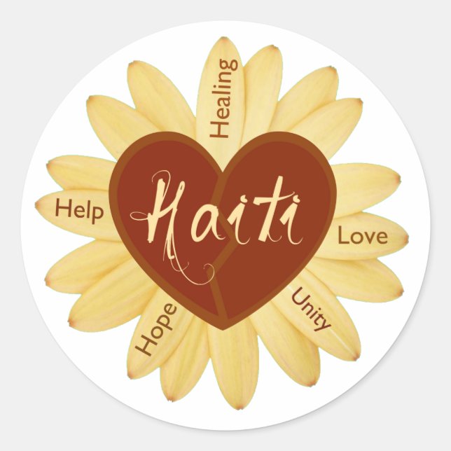 Haiti Relief Valentine Stickers (Vorderseite)