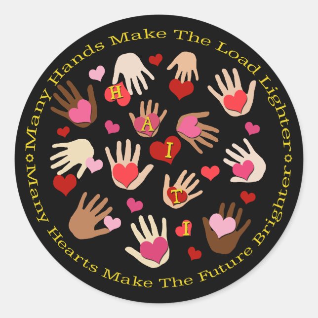 Haiti Relief Valentine Stickers (Vorderseite)