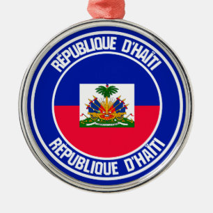 Haiti Round Emblem Ornament Aus Metall