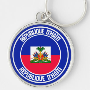 Haiti Round Emblem Schlüsselanhänger