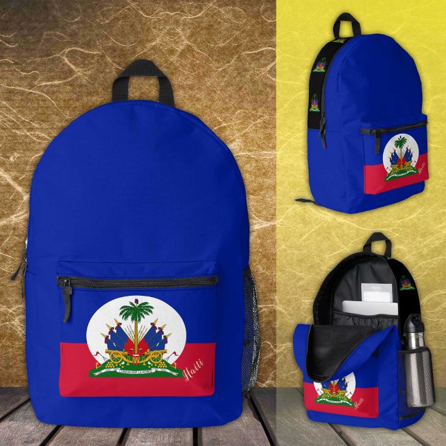 Haiti, Rucksack, Haitianische Flagge, kundenspezif Bedruckter Rucksack (Von Creator hochgeladen)