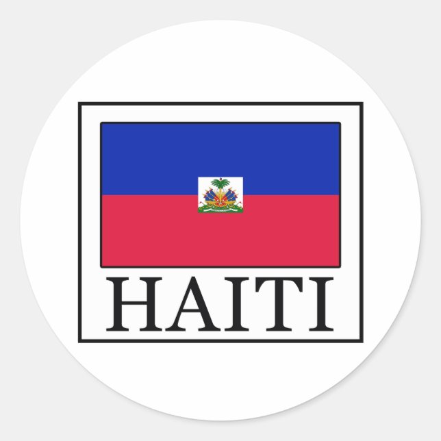 Haiti Runder Aufkleber (Vorderseite)