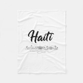 Haiti Skyline Travel Vacation Outfits Fleecedecke