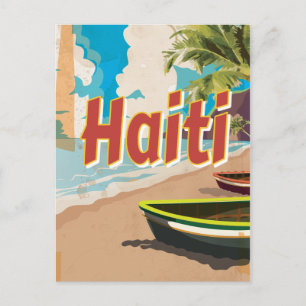 Haiti Vintage-Urlaubsposter Postkarte
