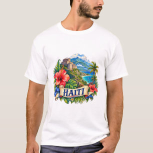 Haiti Wasserfarbe Karibik Reise T-Shirt