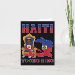Haiti Young King Haitian Flag Day Melanin for Blac Karte