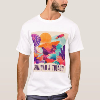 Haiti Zeitgenössisches karibisches Collage-T-Shirt T-Shirt