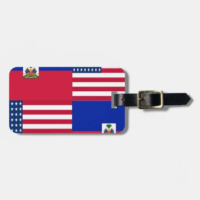 HAITIAN-AMERIKANER GEPÄCKANHÄNGER (Vorderseite horizontal)