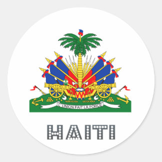 Haitian Emblem Runder Aufkleber