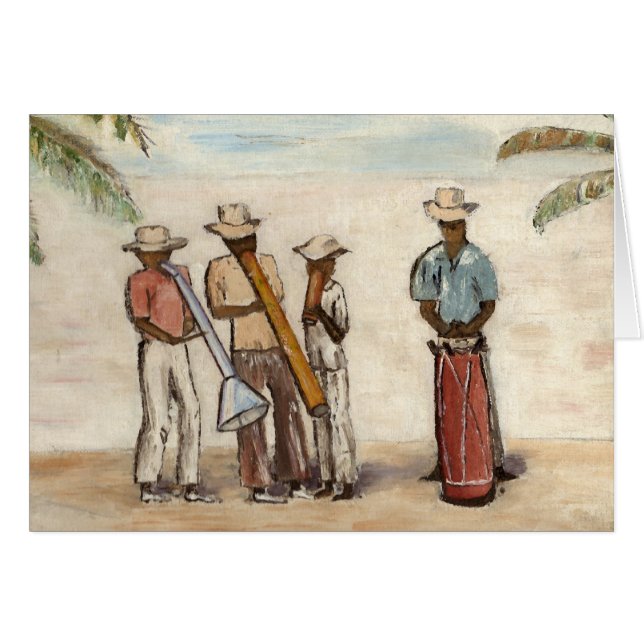 Haitian Street Musicians Blank Card (Vorderseite (Horizontal))