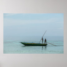 Haitianer auf dem rustikalen Boot - Cocoyer Beach