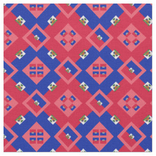 Haitianfahne und Trendy Haiti Fabric mode PNK Stoff