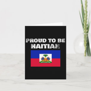 Haitianisch zu sein - Haitianische Flagge gegen Ra Karte