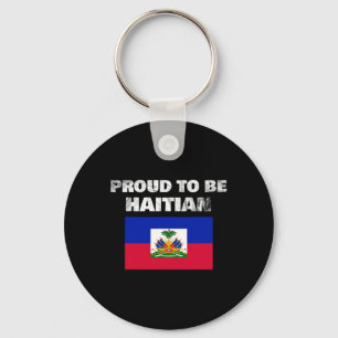 Haitianisch zu sein - Haitianische Flagge gegen Ra Schlüsselanhänger