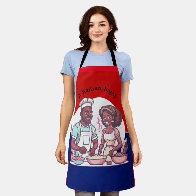 Haitianische Design-Schürze Schürze (Getragen)