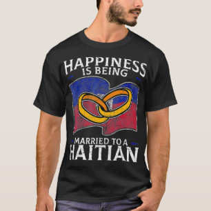 Haitianische Ehe Haitis Verheiratetes Erbe Flaggen T-Shirt