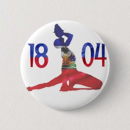 Haitianische Flagge 1804 Neg Mawon | Unabhängigkei Button