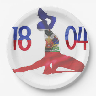 Haitianische Flagge 1804 Neg Mawon Unabhängigkei Pappteller