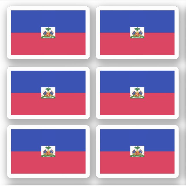 Haitianische Flagge Aufkleber (Vorderseite)