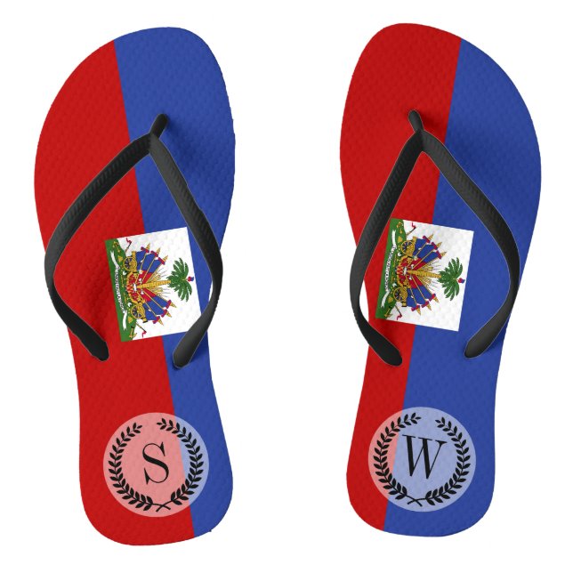 Haitianische Flagge Flip Flops (Fußbett)