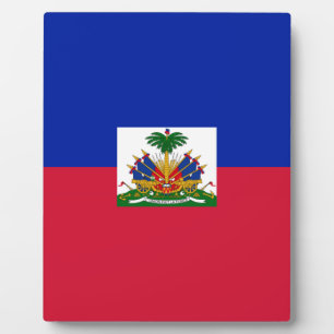 Haitianische Flagge Fotoplatte