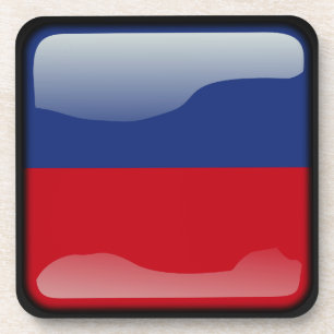 Haitianische Flagge Getränkeuntersetzer
