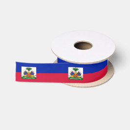 Haitianische Flagge & Haiti - Reise, Urlaub/Sport Satinband