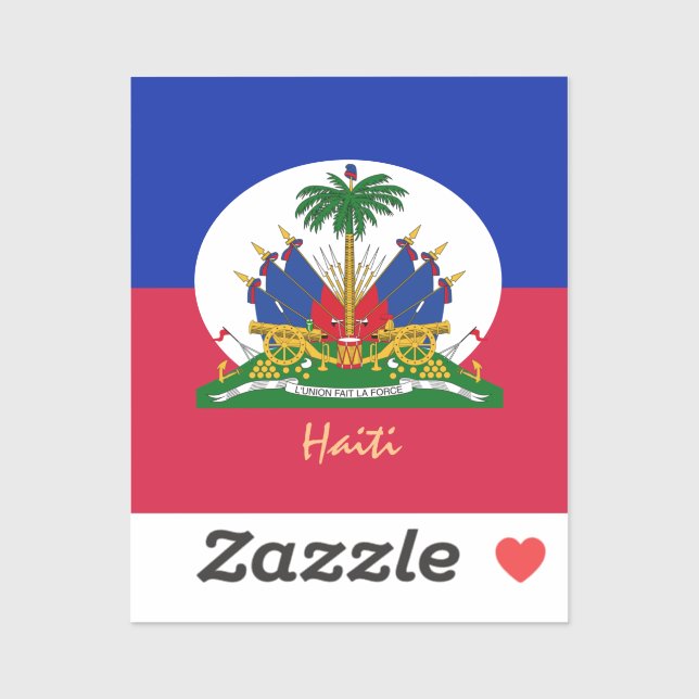 Haitianische Flagge & Haitianische Aufkleber, Land Aufkleber (Blatt)