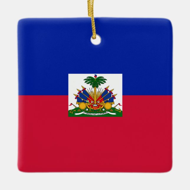 Haitianische Flagge Keramikornament (Vorderseite)