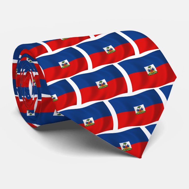 Haitianische Flagge Krawatte (Gerollt)