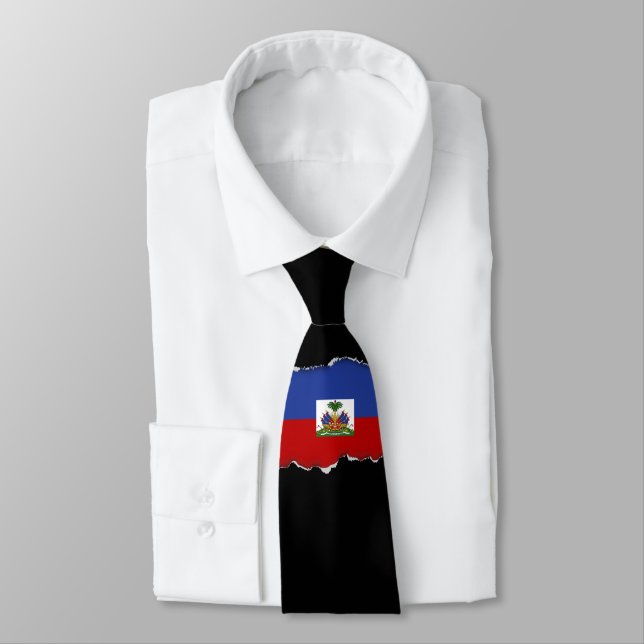 Haitianische Flagge Krawatte (Gebunden)