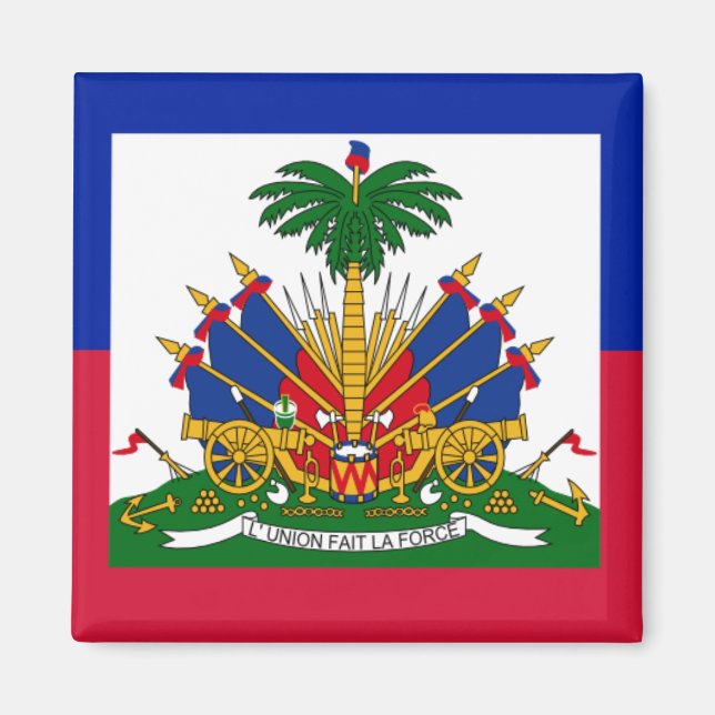 Haitianische Flagge Magnet (Vorne)