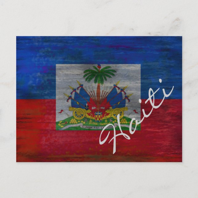 Haitianische Flagge - personalisieren Postkarte (Vorderseite)