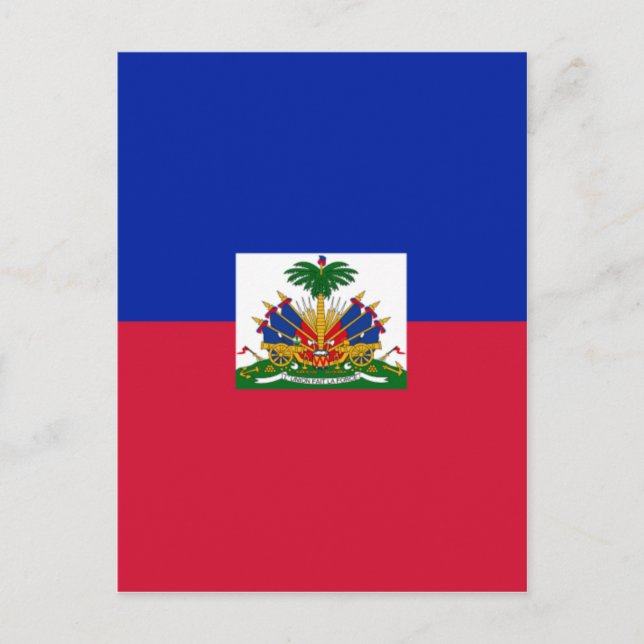 Haitianische Flagge Postkarte (Vorderseite)