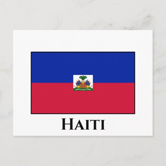 Haitianische Flagge Postkarte (Vorderseite)
