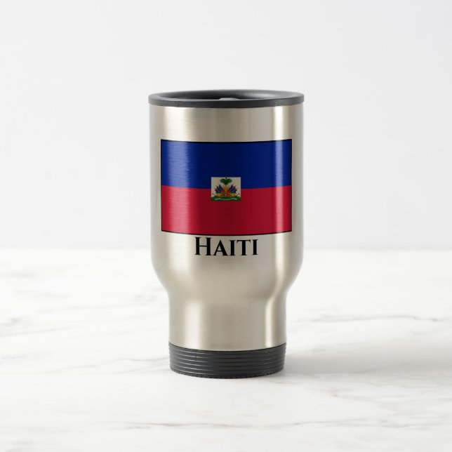 Haitianische Flagge Reisebecher (Mittel)