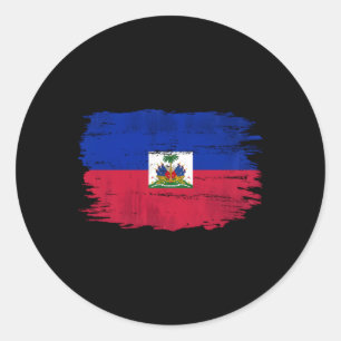 Haitianische Flagge Runder Aufkleber