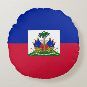 Haitianische Flagge Rundes Kissen