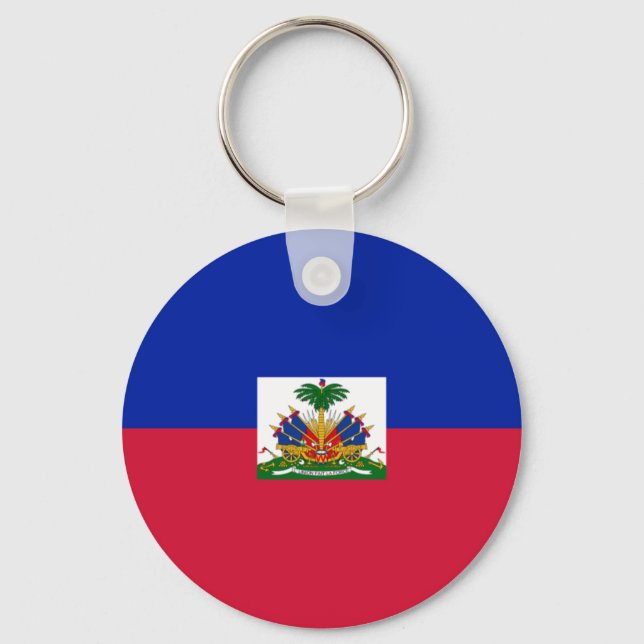 Haitianische Flagge Schlüsselanhänger (Vorderseite)