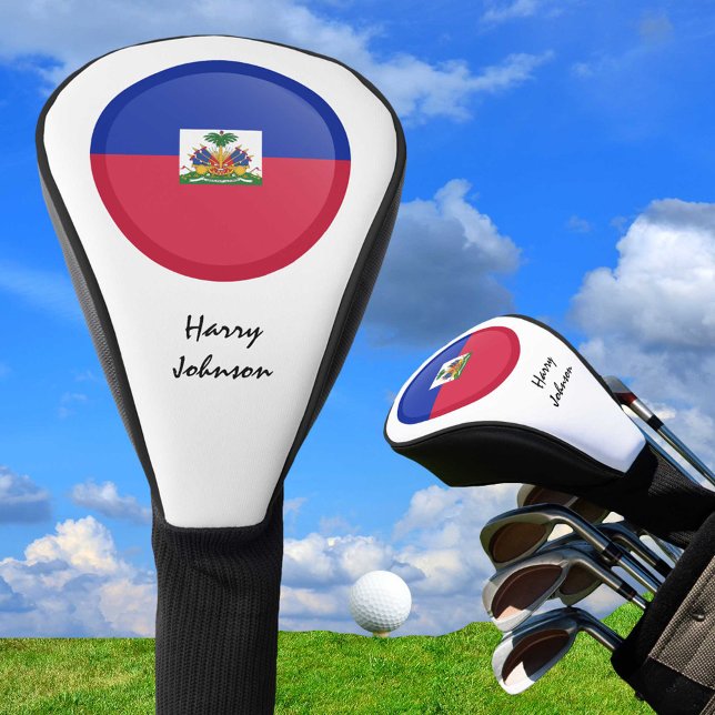 Haitianische Flagge und Mit Monogramm Golf Clubs Golf Headcover (Von Creator hochgeladen)