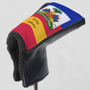 Haitianische Flagge und Mit Monogramm Golfplätze Golf Headcover