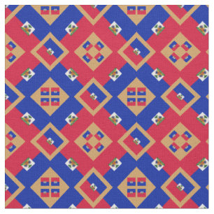 Haitianische Flagge und Trendy Haiti Fabric Mode G Stoff