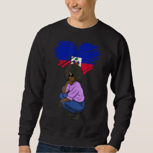 Haitianische Liebe Flag Proud Girl Princess Queen Sweatshirt